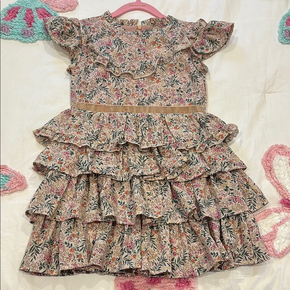 Floral Ruffle Kids Dress